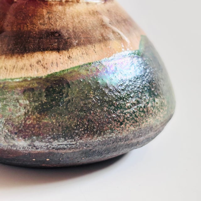 Black Raku Pottery Bud Vase For Sale - Image 8 of 9