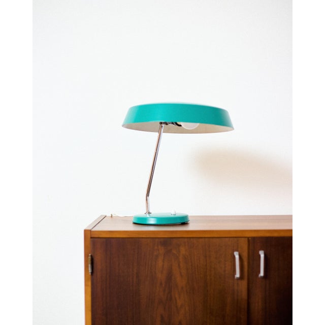 1970s Vintage Narva Chrome Table Lamp from Veb Deutsche Werkstätten Hellerau, 1970s For Sale - Image 5 of 8