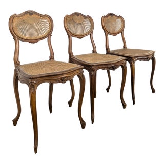 Louis XV Style Cane Chairs, Set of 3 For Sale