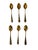 Gold Set of 6 Mid 20th Century Vermeil Spanish Alpaca Silver Demitasse Spoons From Toledo - In Original Box For Sale - Image 8 of 12