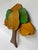 Vintage handmade wooden wall rack shaped like a wonderfully stylized tree, with layered sections of stained pine creating...