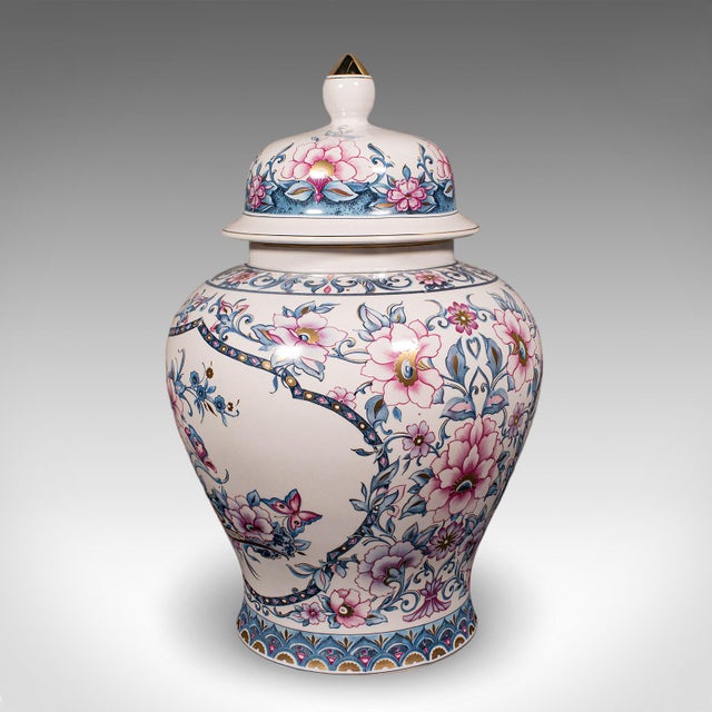 Pair of Large Vintage Display Vases, Italian, Ceramic, Baluster Urn, Circa 1980 For Sale - Image 6 of 12