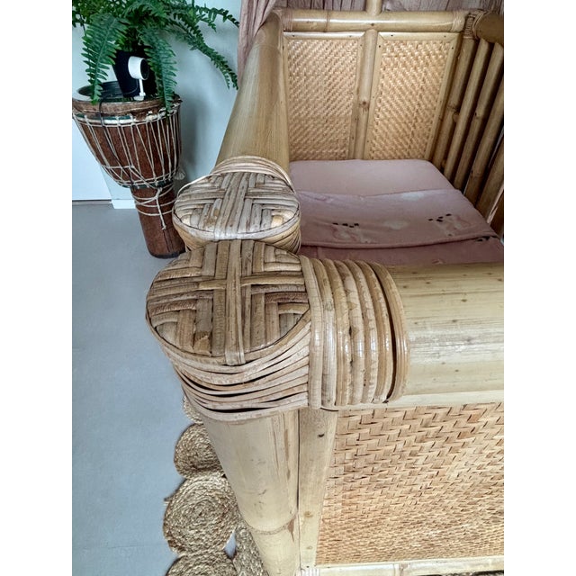 Wood Vintage Bamboo Crib, 1970s For Sale - Image 7 of 8