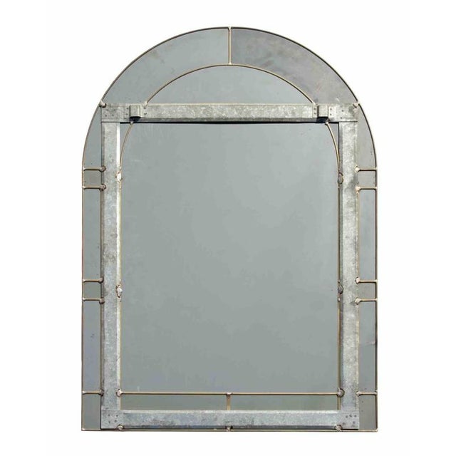 1970s Vintage Italian Brass Wall Mirror, 1970s For Sale - Image 5 of 6