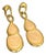 Napier Gold Tone Pink Swirl Teardrop Earrings For Sale