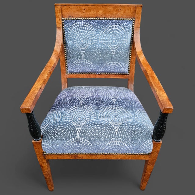 Antique Burl Biedermeier Armchairs - a Pair For Sale In Washington DC - Image 6 of 12