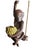 Mid-Century Modern Hanging Planter Swinging Monkey With Banana Bowl “Porch Monkey” Vintage 1970s For Sale - Image 3 of 11