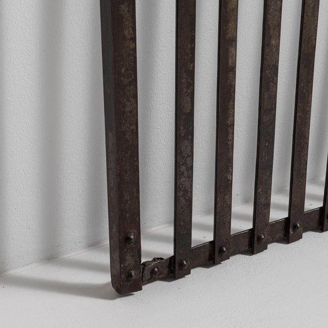19th Century France Charcoal Wrought Iron Gate For Sale - Image 4 of 15