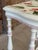 Antique Console Table With Custom Flamingo Decoupage Top | Hand-Painted Coastal Piece For Sale - Image 9 of 12