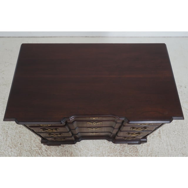 1980s Ethan Allen Cherry Block Front Bachelors Chest For Sale - Image 5 of 18