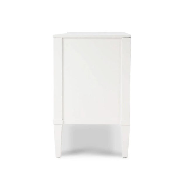 2020s Painted White Neo Classic Incurved Commode For Sale - Image 5 of 6