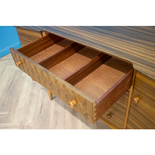 Wood Sideboard in Walnut by Gunther Hoffstead for Uniflex, 1960s For Sale - Image 7 of 12