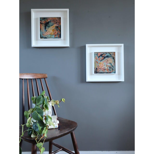 Abstract Contemporary 'Summer Song for the Birds Ii' Original Modernist Abstract Acrylic Painting by British Artist Frances Daws, Framed For Sale - Image 3 of 11