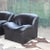 Postmodern Black Upholstered Sculptural Lounge Chair, 1980s, (One Chair 2 Avail) For Sale - Image 6 of 12