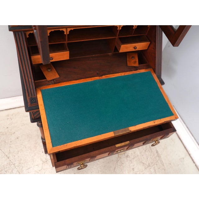 Stunning American Eastlake Victorian Walnut Secretary Desk For Sale - Image 4 of 18