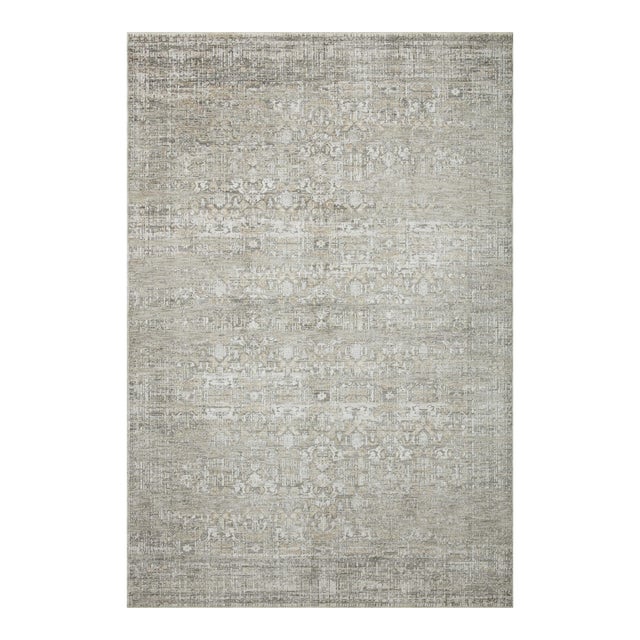Amber Lewis x Loloi Honora Grey / Beige 3'-9" x 5'-9" Accent Rug For Sale