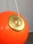 Italian Space Age Orange Acrylic Glass and Brass Pendant Lamp, 1970s For Sale - Image 10 of 16