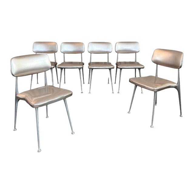 Mid-Century Modern "Gazelle" Aluminum Dining Chairs by Shelby Williams For Sale