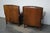 Vintage Dutch Cognac Leather Club Chairs, Set of 2 For Sale - Image 17 of 18