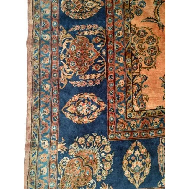 Peach 1900s Vintage Manchester Kashan Rug For Sale - Image 8 of 12