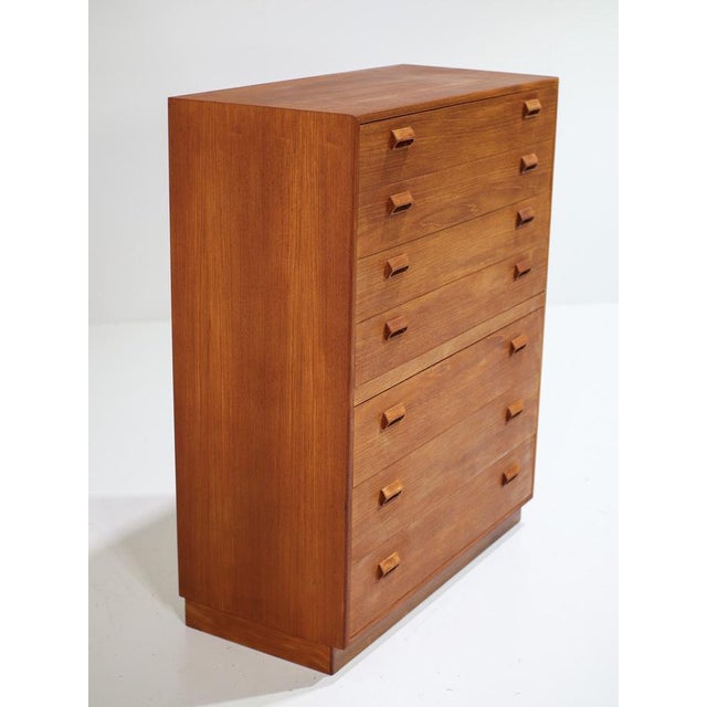 Tall Chest of Drawers in Teak by Børge Mogensen for Søborg, 1960s For Sale - Image 9 of 14