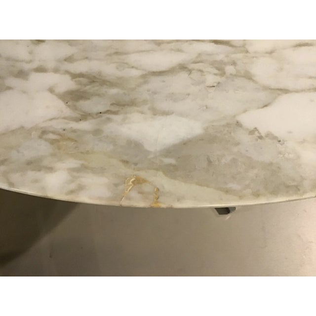 Mid 20th Century Calacatta Marble Top Dining Table Attributed to Florence Knoll For Sale - Image 11 of 13