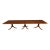 Large 14 Ft. Traditional Multi-Banded Mahogany Dining/Banquet Table by Leighton Hall - Showroom Sample For Sale