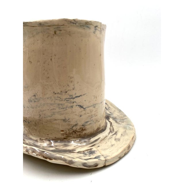 Large White Ceramic Top Hat Sculpture, France, 1950s For Sale - Image 14 of 18