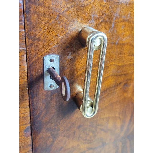Wood Mid-Century Art Deco Style Walnut Tall Boy, 1950s For Sale - Image 7 of 18