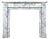 Louis XVI White Marble Chimney, 1890s For Sale