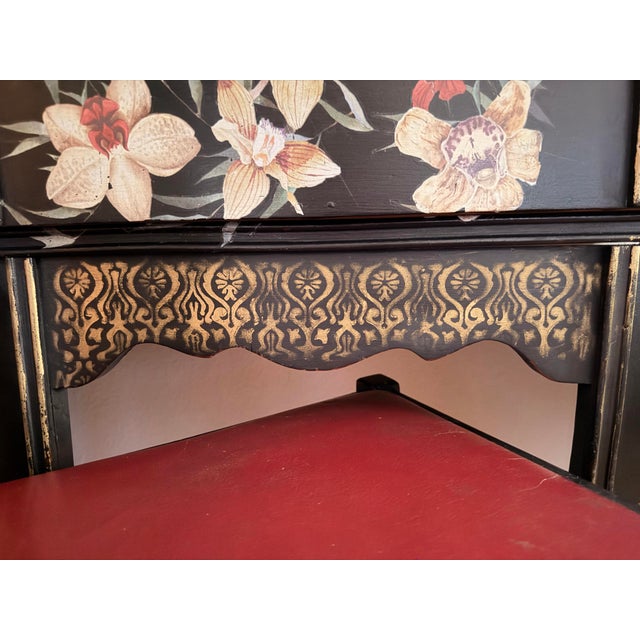 Early 20th Century Chinoiserie Vanity Ser With Mirror and Chair For Sale - Image 11 of 12