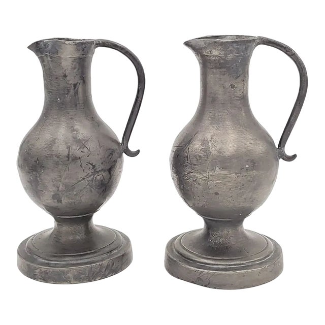 Pair of Pewter Pitchers, France Circa 1800 For Sale
