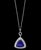Contemporary 17 Carat AAA Tanzanite and Diamond Pendant or Necklace 18 Karat White Gold For Sale - Image 3 of 18