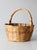 Wood Vintage Woven Gathering Basket With Handle For Sale - Image 7 of 12