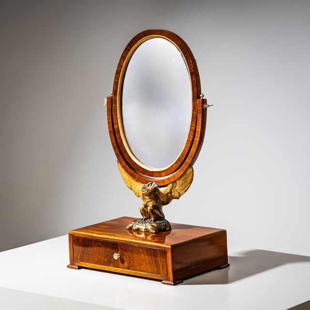 Biedermeier Table Mirror with Eagle, Vienna, 19th Century For Sale - Image 3 of 9