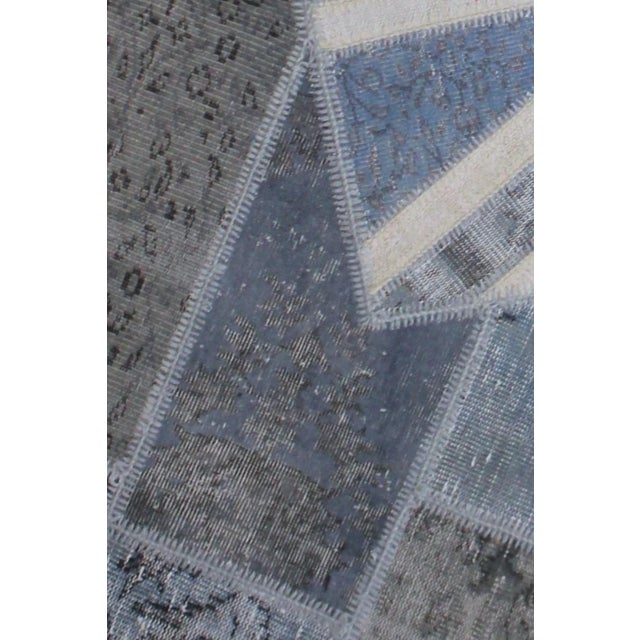 Hand Knotted Antique Patchwork Flag Rug - 6′7″ × 9′10″ For Sale - Image 4 of 4