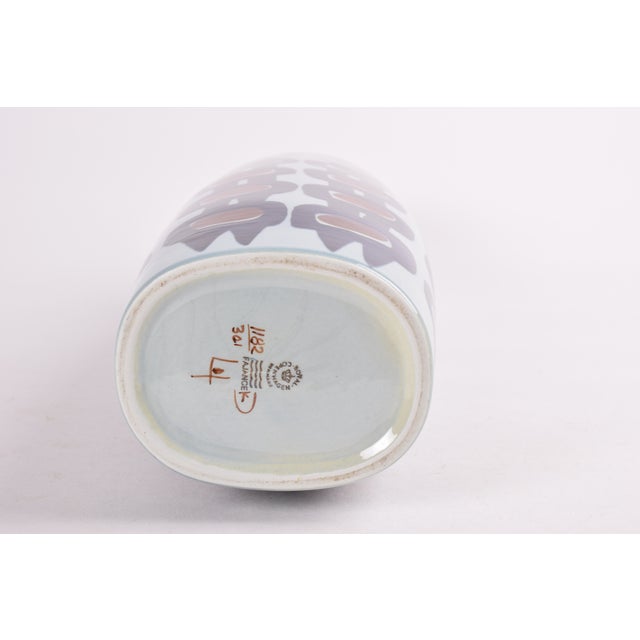 Large Danish Modern Tenera Vase with Hand-Painted Decor by Inge-Lise Koefoed for Royal Copenhagen, 1990s For Sale - Image 12 of 13