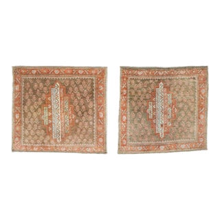 Pair of Square Small Persian Kurd Rugs rug no. j4741 For Sale
