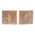 Pair of Square Small Persian Kurd Rugs rug no. j4741 For Sale