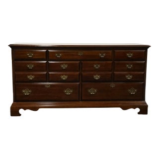 American Drew Banded Mahogany Traditional Style 66" Double Dresser 21-130 For Sale