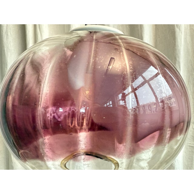 Space Age Murano Glass and Chrome Pendant from AV Mazzega, Italy, 1970s For Sale - Image 11 of 18