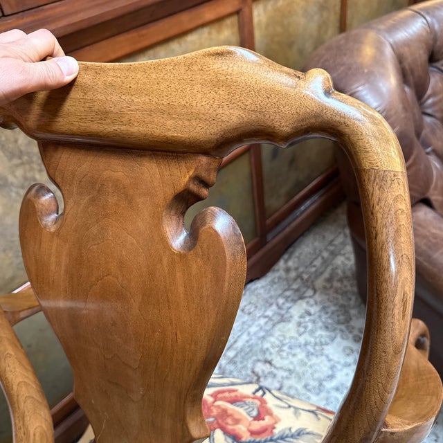 Brown Roberto Barahona for Burton Ching Queen Anne Style Chair For Sale - Image 8 of 12