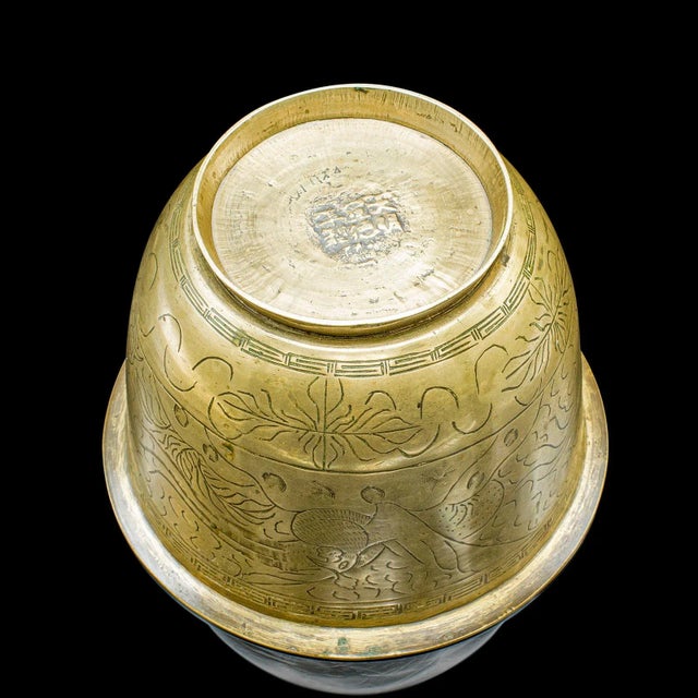 Bronze Antique Jardiniere Dish, Japanese, Meiji, Bronze, Decor, Planter Bowl, Victorian For Sale - Image 8 of 10