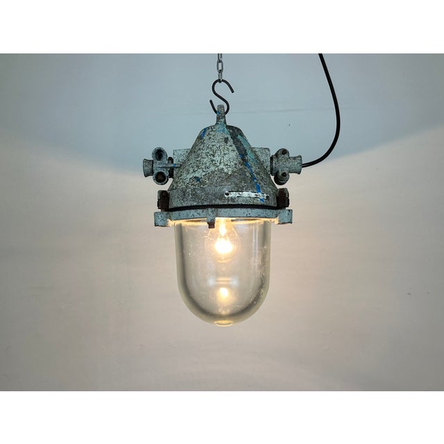 Industrial Grey Cast Aluminium Explosion Proof Lamp from Elektrosvit, 1970s For Sale - Image 17 of 18