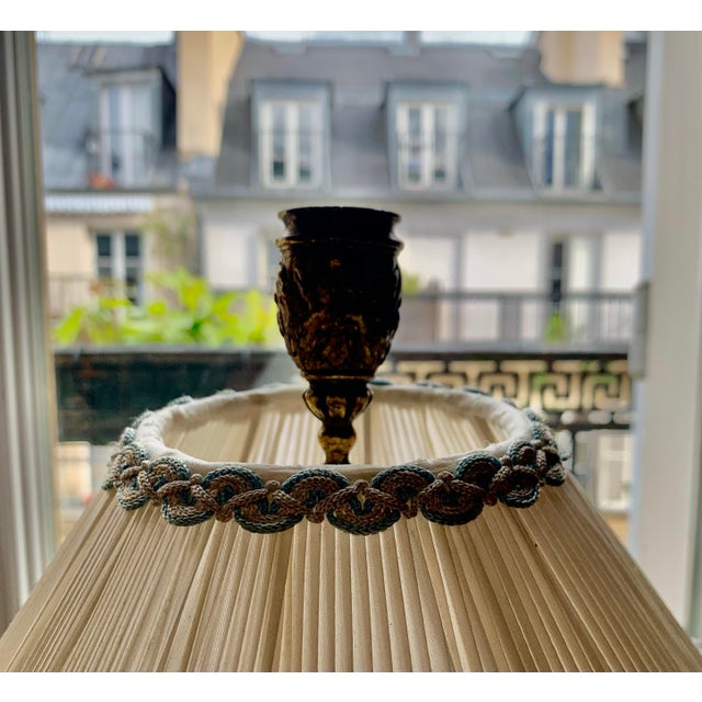 Bronze Antique French Green Man Bronze Chandelier Lamp Finials - a Pair For Sale - Image 8 of 9