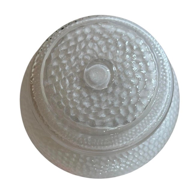 This flushmount light fixture in a hobnail style gives such a wonderful soft, diffused glow. This ceiling light is perfect...