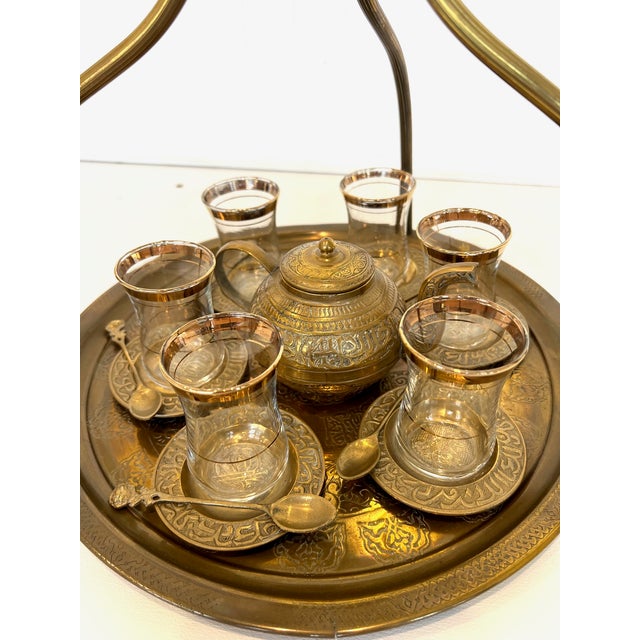 Vintage 1960s Turkish Tea Set- 20 Pieces For Sale In Philadelphia - Image 6 of 10