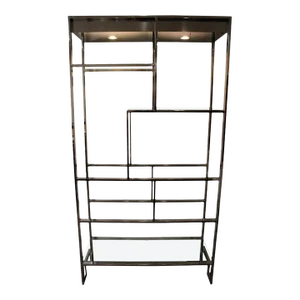 1980s Design Institute of America (Dia) Chrome Plated Steel Etagere