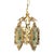 Vintage Chandelier Solid Brass Floral Figures From 1969s For Sale