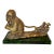 Mid-Century James Mont Style Bespoke Hand Gilt & Faux Malachite "Monkey Business" Art Sculpture / Business Card Holder - Newly Painted For Sale